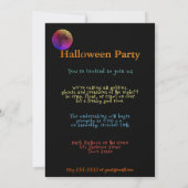 Halloween uitnodiging kind heksen gelukkig pompoen (Achterkant)