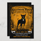 Halloween Uitnodiging - Kwaad Dog Halloween Party (Voorkant / Achterkant)