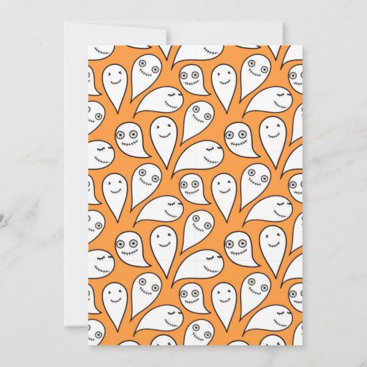 Halloween-uitnodiging met geest kaart (Achterkant)