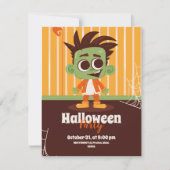 Halloween-uitnodiging met zombies kaart (Voorkant)