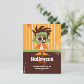 Halloween-uitnodiging met zombies kaart (Staand voorkant)