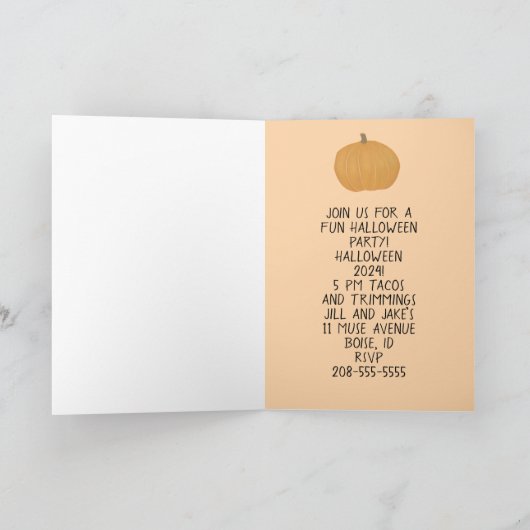 Halloween uitnodiging of groet katten / geesten (Binnen)