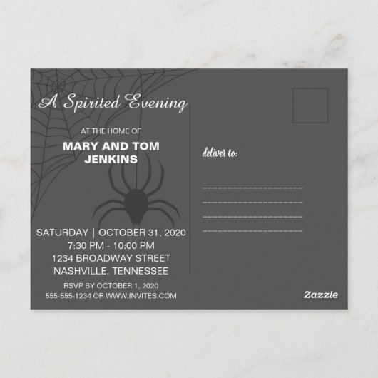 Halloween Uitnodiging om uit te komen en Gothic te (Achterkant)