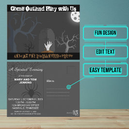 Halloween Uitnodiging om uit te komen en Gothic te