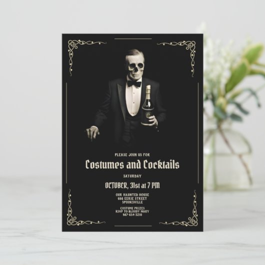  Halloween Uitnodiging Sjabloon (Staand voorkant)