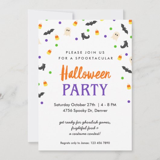 Halloween Uitnodiging | Spooktaculair | Partij (Voorkant)