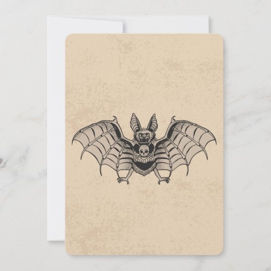  Halloween Uitnodiging: Spooky Elegance Kaart (Achterkant)