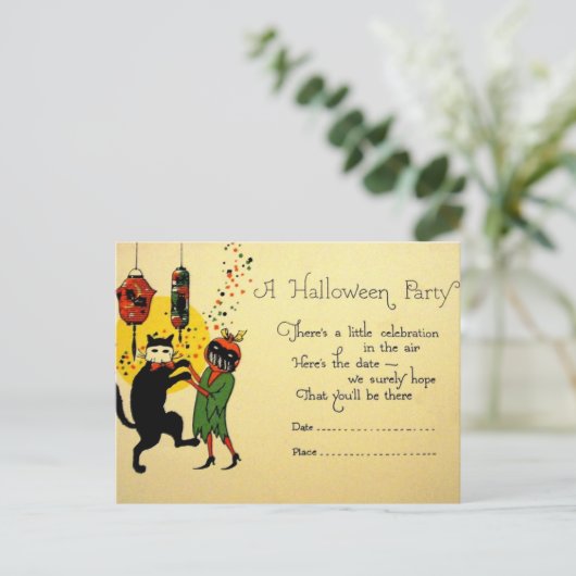  Halloween-uitnodiging Uitnodiging Briefkaart (Staand voorkant)