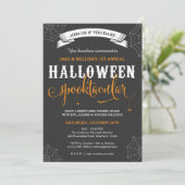 Halloween uitnodiging / Volwassenen Halloween Fees (Staand voorkant)