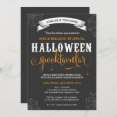 Halloween uitnodiging / Volwassenen Halloween Fees (Voorkant / Achterkant)