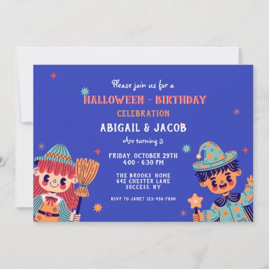 Halloween Uitnodiging voor Kinderen (Voorkant)
