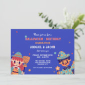 Halloween Uitnodiging voor Kinderen (Staand voorkant)