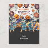 Halloween uitnodiging voor Pickleball Speler Feest (Voorkant)