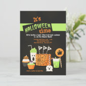 Halloween Uitnodiging voor Snoepjes (Staand voorkant)