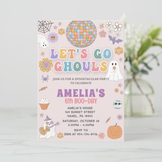 Halloween Uitnodiging voor verjaardag, bewerkbaar  (Staand voorkant)