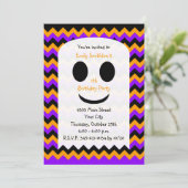 Halloween Uitnodiging voor Verjaardag, Halloween G (Staand voorkant)