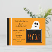 Halloween Uitnodiging voor verjaardagsfeestje (Staand voorkant)
