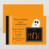 Halloween Uitnodiging voor verjaardagsfeestje (Voorkant / Achterkant)