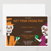 Halloween uitnodiging voor volwassenen (Voorkant / Achterkant)