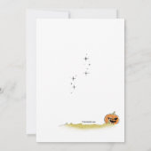 Halloween Uitnodiging Zwarte Kat Feestje (Achterkant)