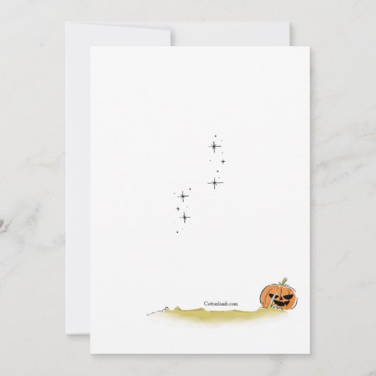 Halloween Uitnodiging Zwarte Kat Feestje (Achterkant)