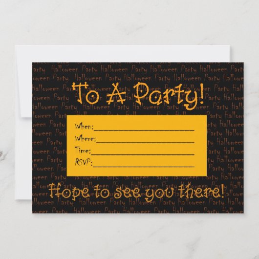 Halloween uitnodigingen (Achterkant)