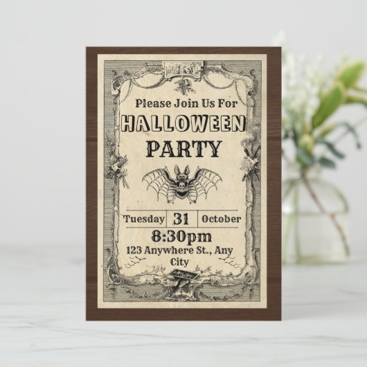 Halloween Uitnodigingen 2024 (Staand voorkant)