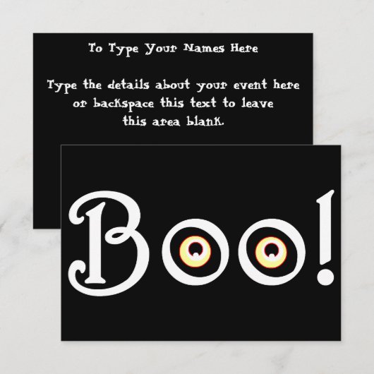 Halloween Uitnodigingen Gepersonaliseerde Hallowee (Voorkant / Achterkant)