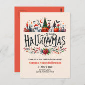 Halloween Uitnodigingen Halloween Kerst Mashup (Voorkant / Achterkant)