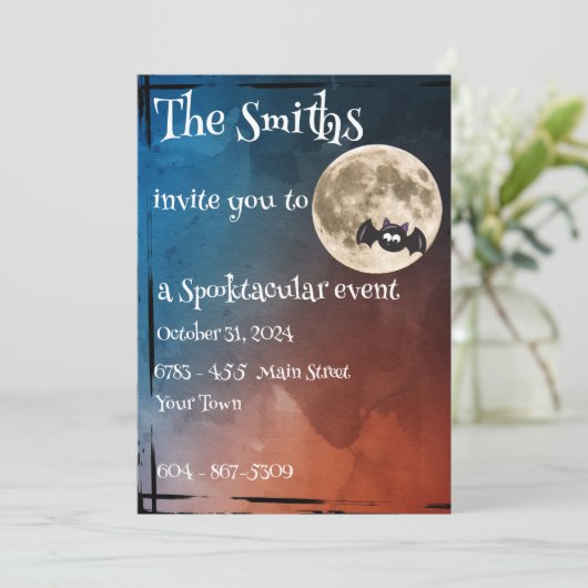 Halloween-uitnodigingen Kaart (Staand voorkant)