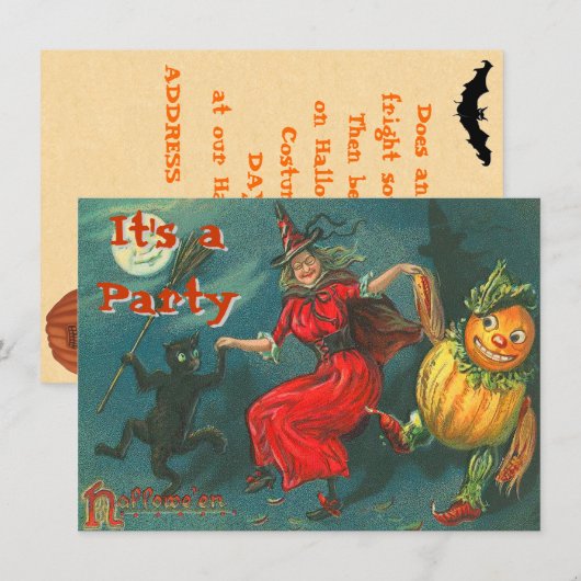  Halloween-uitnodigingen Kaart (Voorkant / Achterkant)