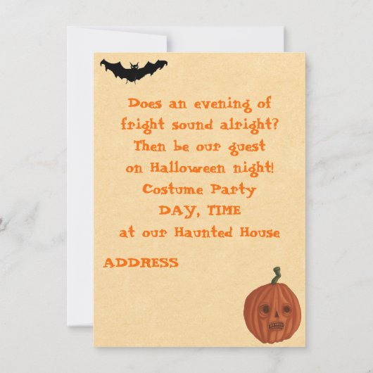  Halloween-uitnodigingen Kaart (Achterkant)