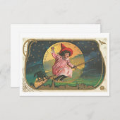 Halloween-uitnodigingen op een kamer Kaart (Voorkant / Achterkant)