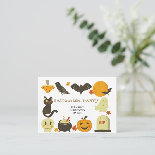 Halloween Uitnodigingen Spooky Viering (Staand voorkant)