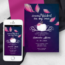 Halloween Uitnodigingen Sweet 16 Verjaardagsfeestj