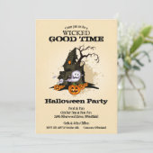 Halloween-uitnodigingen voor het gehakt huis (Staand voorkant)