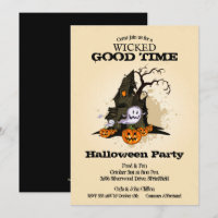 Halloween-uitnodigingen voor het gehakt huis