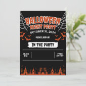 Halloween-uitnodigingskaart Kaart (Staand voorkant)