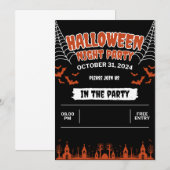 Halloween-uitnodigingskaart Kaart (Voorkant / Achterkant)