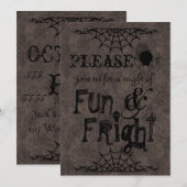 Halloween-uitvindingen in bruin kaart (Voorkant / Achterkant)