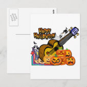 Halloween Ukulele Briefkaart (Voorkant / Achterkant)