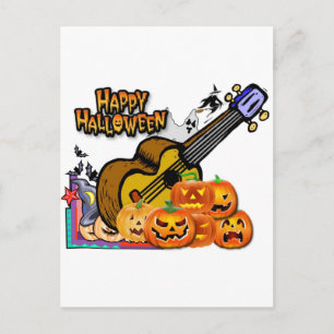 Halloween Ukulele Briefkaart