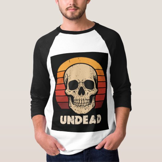 Halloween Undead Skull T-shirt (Voorkant)