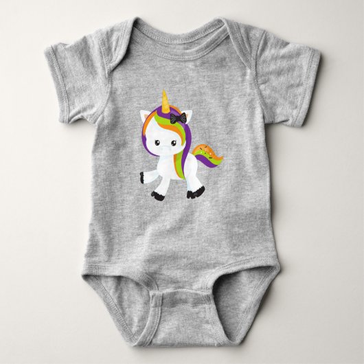 Halloween Unicorn, Cute Unicorn, Magic Unicorn Romper (Voorkant)
