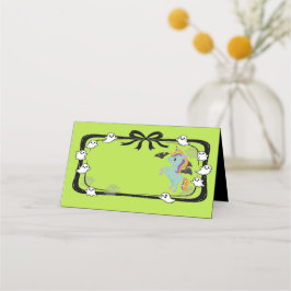 Halloween Unicorn Greeting Bat Place Card Plaatskaartje