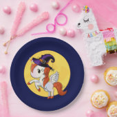 Halloween Unicorn Pegasus Witch Papieren Bordje (Feest)