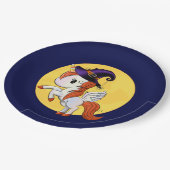 Halloween Unicorn Pegasus Witch Papieren Bordje (Gekanteld)