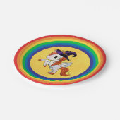 Halloween Unicorn Pegasus Witch Papieren Bordje (Gekanteld)