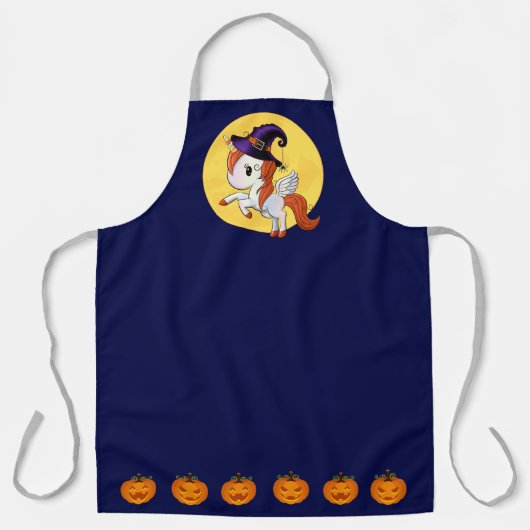 Halloween Unicorn Pegasus Witch Schort (Voorkant)