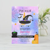 Halloween Unicorn Uitnodiging (Staand voorkant)